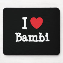 I love Bambi heart T-Shirt Use Mats
