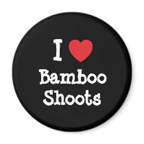 I love Bamboo Shoots heart T-Shirt magnets