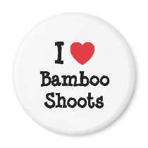 I love Bamboo Shoots heart T-Shirt magnets