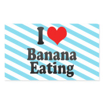 I love Banana Eating Rectangle Sticker