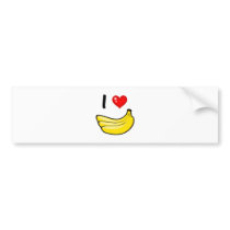 I Love Bananas Bumper Stickers