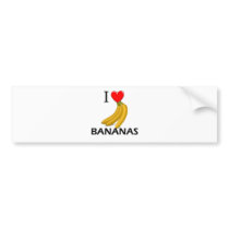 I Love Bananas Bumper Stickers
