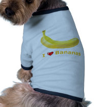 I Love Bananas pet clothing by foodtshirts I Love Bananas pet clothing