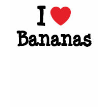 I love Bananas heart T-Shirt