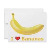 I Love Bananas invitations