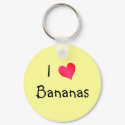 I Love Bananas keychains
