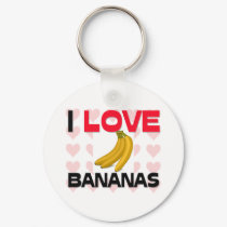 I Love Bananas keychains by foodshirts I Love Bananas keychains