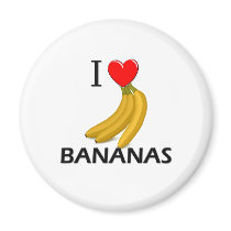 I Love Bananas Fridge Magnet