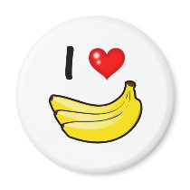 I Love Bananas Fridge Magnet