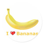 I Love Bananas stickers