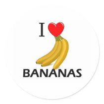 I Love Bananas stickers