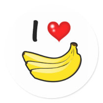 I Love Bananas Stickers