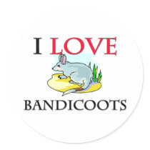 I Love Bandicoots stickers
