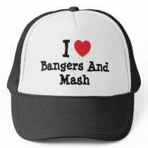 I love Bangers And Mash heart T-Shirt hats by funnycustomtshirts I love Bangers And Mash heart T-Shirt hats