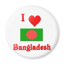 I Love Bangladesh Refrigerator Magnets