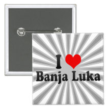 I Love Banja Luka, Bosnia and Herzegovina Button