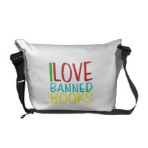I Love Banned Books Bag Courier Bag