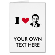 I Love Barack Obama T-shirt Greeting Cards