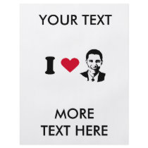 I Love Barack Obama T-shirt flyers