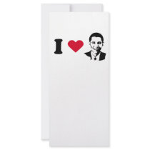 I Love Barack Obama T-shirt rack cards