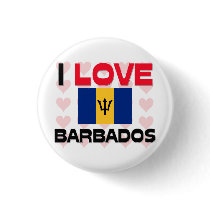I Love Barbados buttons by tshirtshirts I Love Barbados buttons