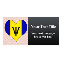 I Love Barbados Custom Photo Card