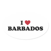 I Love Barbados Stickers