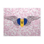 I Love Barbados -wings Postcard