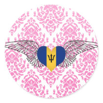 I Love Barbados -wings Sticker
