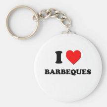 I Love Barbeques Key Chains