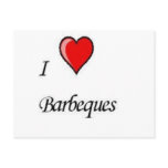 i love barbeques postcard