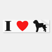 I Love Barbets Bumper Sticker