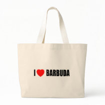 I Love Barbuda Tote Bags
