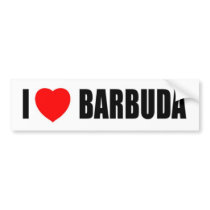 I Love Barbuda Bumper Stickers