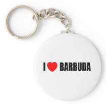 I Love Barbuda Keychains