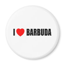 I Love Barbuda Refrigerator Magnet