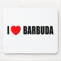 I Love Barbuda Mousepads