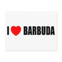 I Love Barbuda Postcard