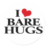 I Love Bare Hugs stickers