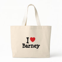 I love Barney heart custom personalized Tote Bag
