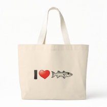 I Love Barracuda Canvas Bag