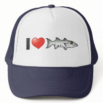 I Love Barracuda Mesh Hats