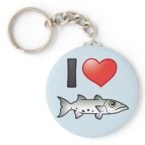 I Love Barracuda Keychain