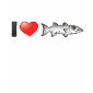 I Love Barracuda Ladies Fitted Long Sleeve T-Shirt