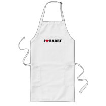 I LOVE BARRY APRONS