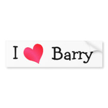 I Love Barry Bumper Sticker