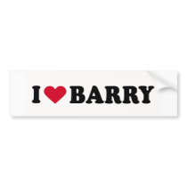 I LOVE BARRY BUMPER STICKER