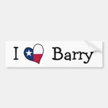 I Love Barry Bumper Sticker