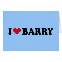 I LOVE BARRY CARD