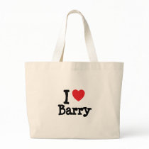 I love Barry heart custom personalized Canvas Bags